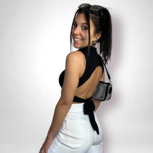 Top lurex lacci nero
