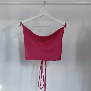 Top lingerie satin fucsia
