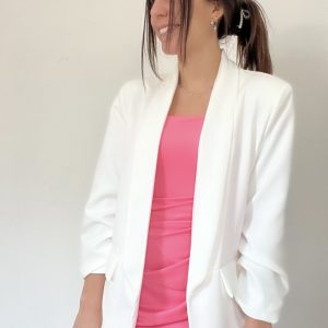 Blazer manica arricciata