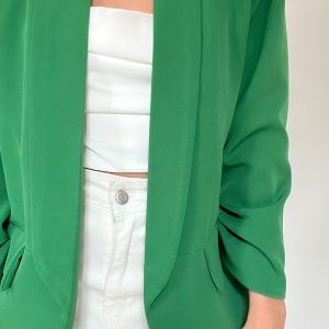 Blazer manica arricciata