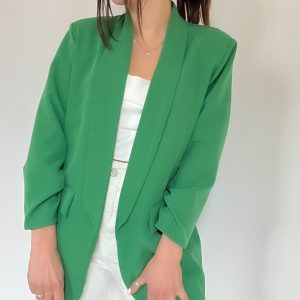 Blazer manica arricciata