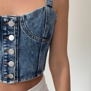 Top corsetto jeans