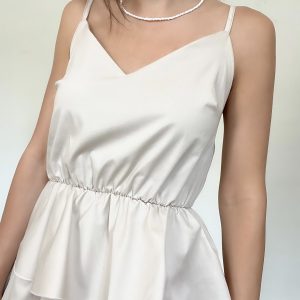 Vestito a balze cotone