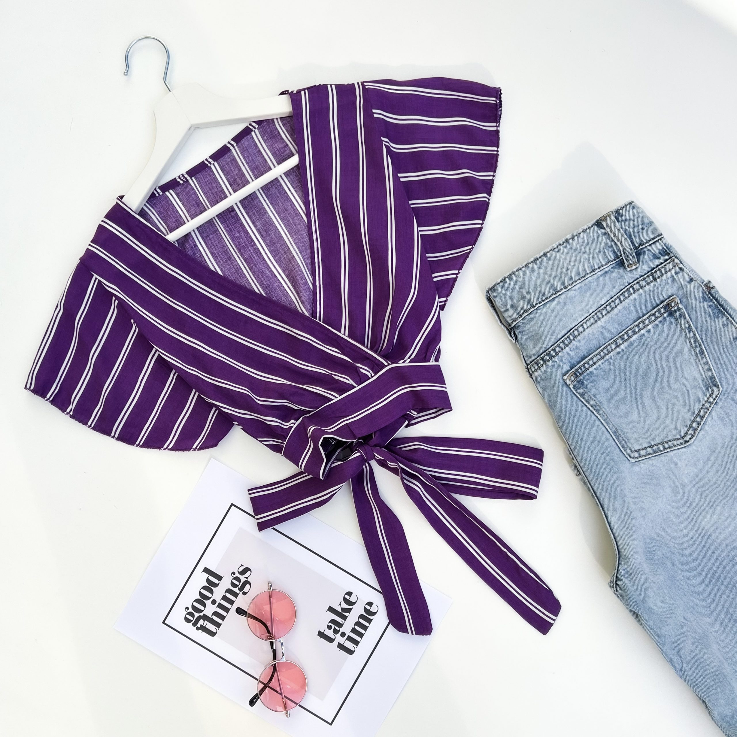 top camicia viola