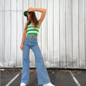 Jeans wide leg elasticizzati