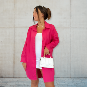 Camicia lunga fucsia