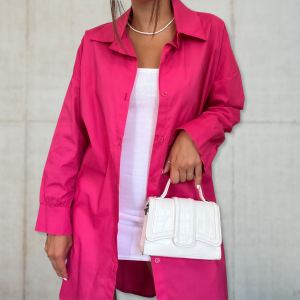 Camicia lunga fucsia