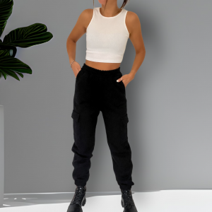 Jogger cargo neri