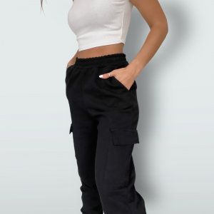 Jogger cargo neri