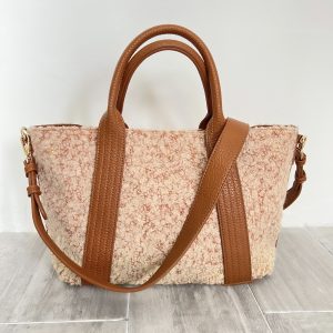 Borsa pelliccia marrone trasformabile