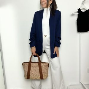 Pantalone classico ecrù